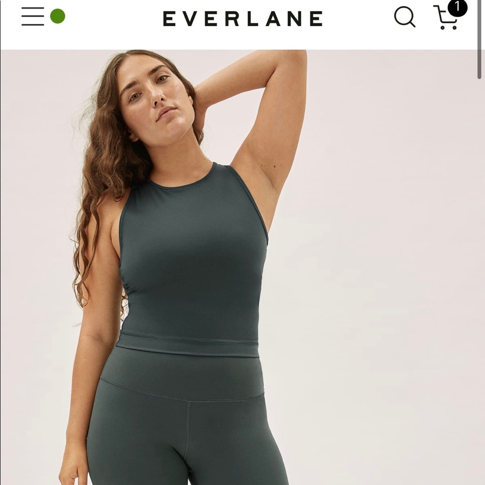 Everlane Active Tank Size L in Pine Green